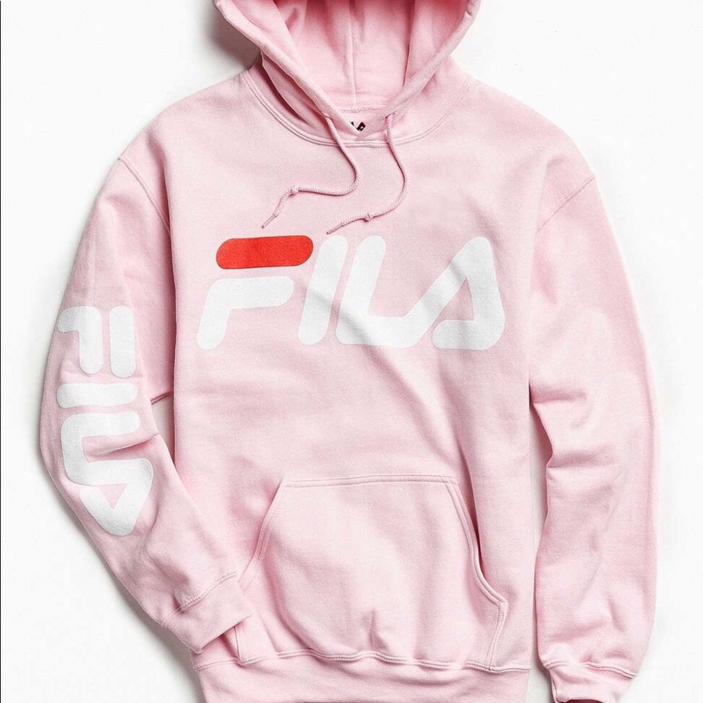 Pink Fila hoodie